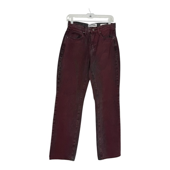 PTCL Ethical Brand Maroon Coated Straight Leg Jeans NWT - Picture 3 of 10